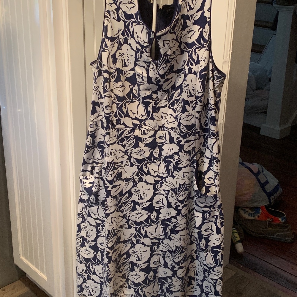 Lands End ponte sheath pocket dress. Worn once